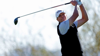 Stricker, 53, shoots 66, and trails by 1