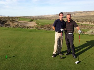Sportswriter Tony Dear, who suggested the name Gamble Sands, and course designer David Kidd
