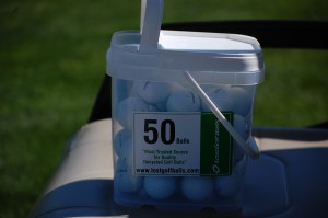 Well-stocked with golf balls